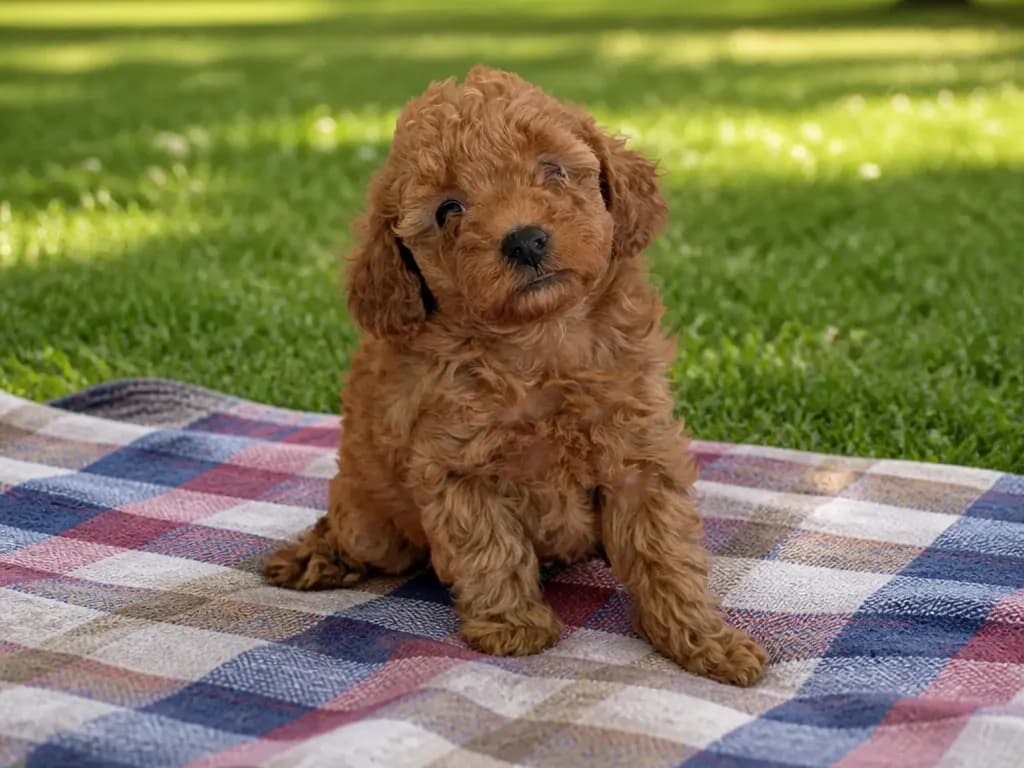 Aqua, toy Poodle puppy