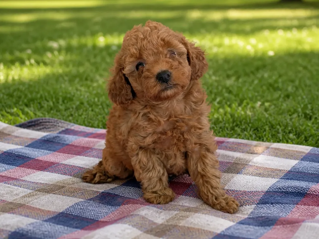 Aqua, toy Poodle puppy