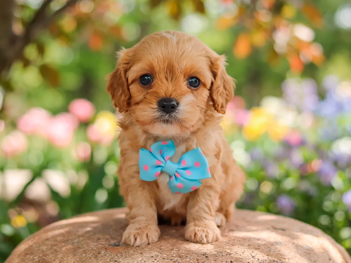 Tater, apricot Cavapoo puppy